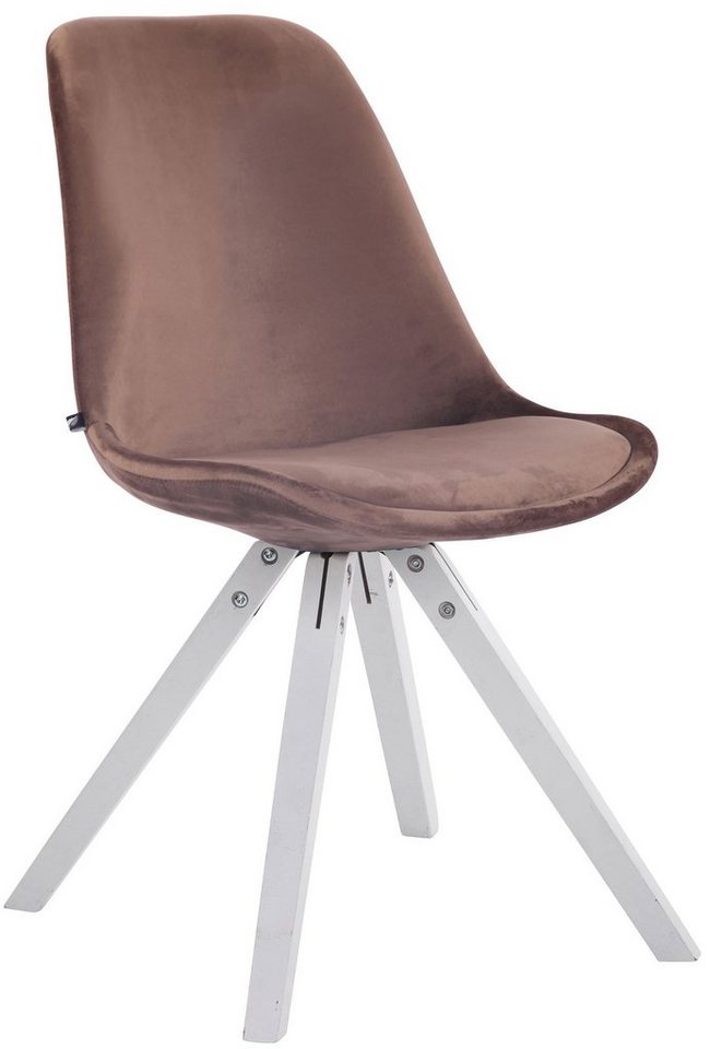 CLP Esszimmerstuhl Toulouse Samt Square, Sitzpolster und Holzbeine CLP Esszimmerstuhl Toulouse Samt Square, Sitzpolster und Holzbeine von CLP