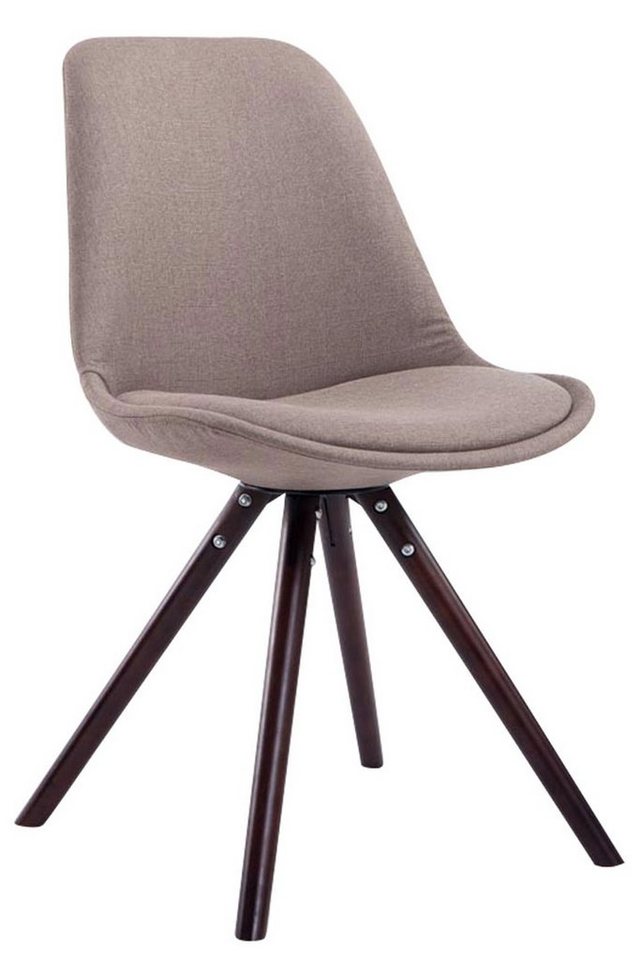 CLP Esszimmerstuhl Toulouse Stoff Rund, Sitzpolster& runde Holzbeine CLP Esszimmerstuhl Toulouse Stoff Rund, Sitzpolster& runde Holzbeine von CLP