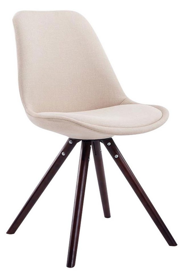 CLP Esszimmerstuhl Toulouse Stoff Rund, Sitzpolster& runde Holzbeine CLP Esszimmerstuhl Toulouse Stoff Rund, Sitzpolster& runde Holzbeine von CLP