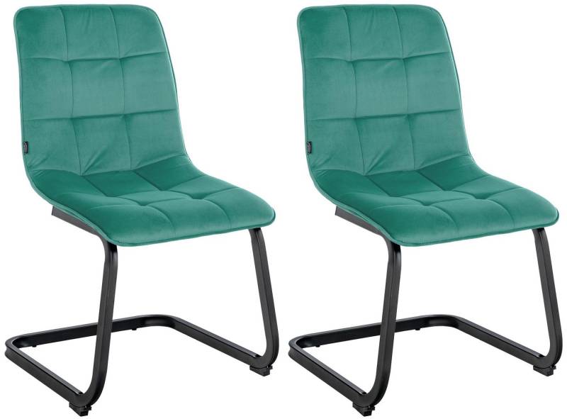 CLP Esszimmerstuhl Vermont (2er Set), Freischwinger mit Samtbezug von CLP