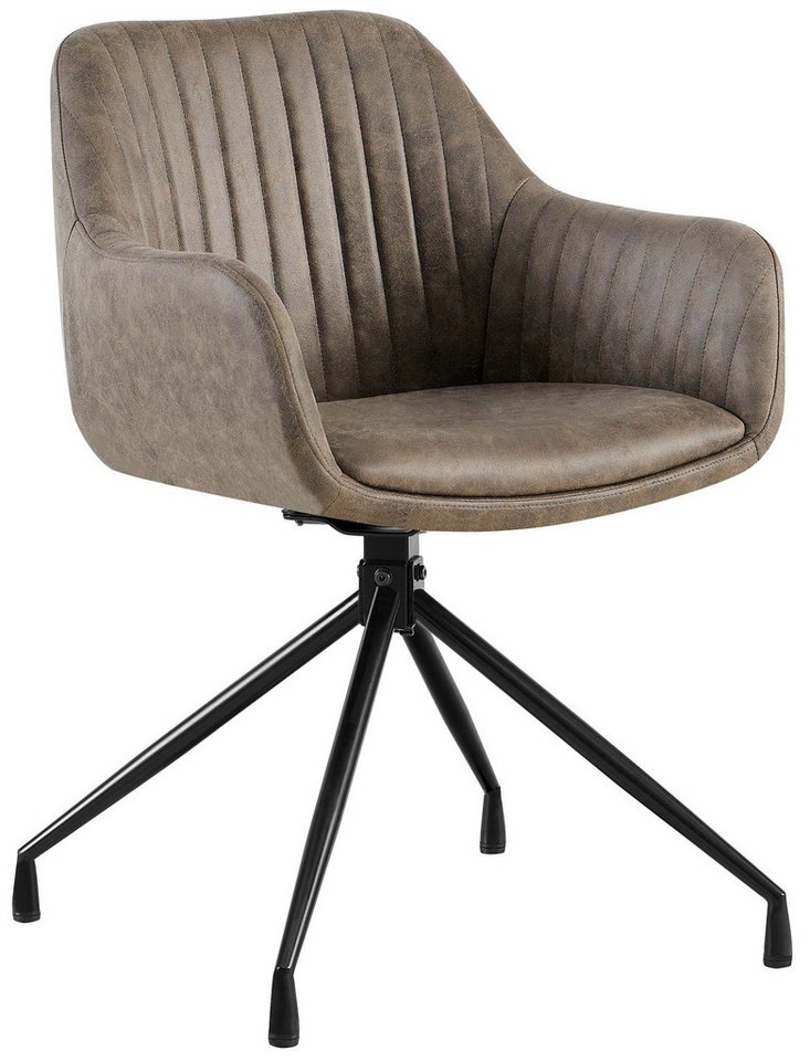 CLP Esszimmerstuhl Welby, Drehbar, Samtbezug, Gepoltert, Bis 150 kg belastbar von CLP