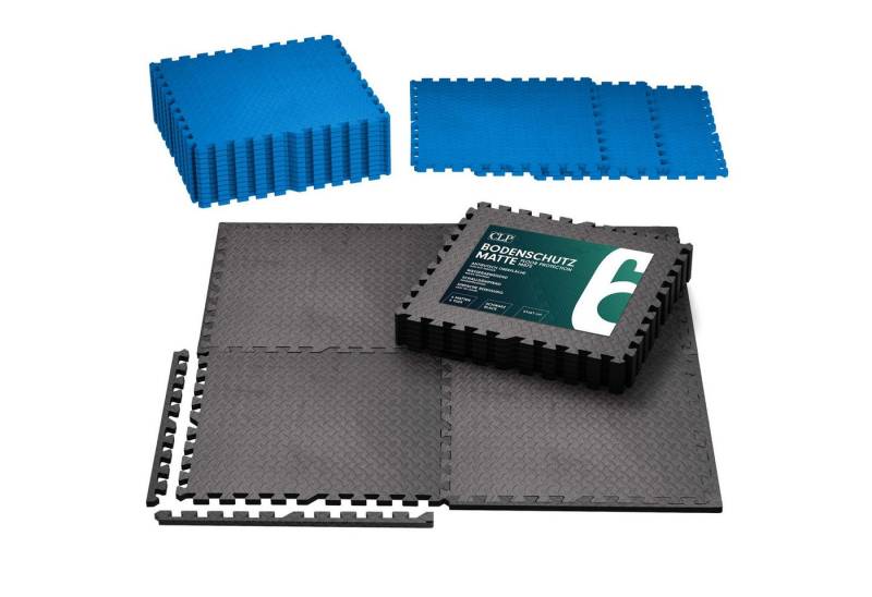 CLP Bodenschutzmatte Puzzlematte, 6-St., 60x60 cm, 6er Set, rutschfest, für indoor und outdoor von CLP