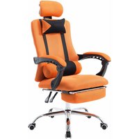 Gaming Bürostuhl Fellow mit integrierter Fußablage orange von CLP