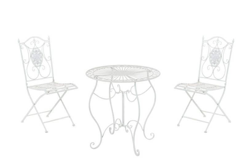 CLP Garten-Essgruppe Aldeano Eisen, 2 Klappstühle von CLP