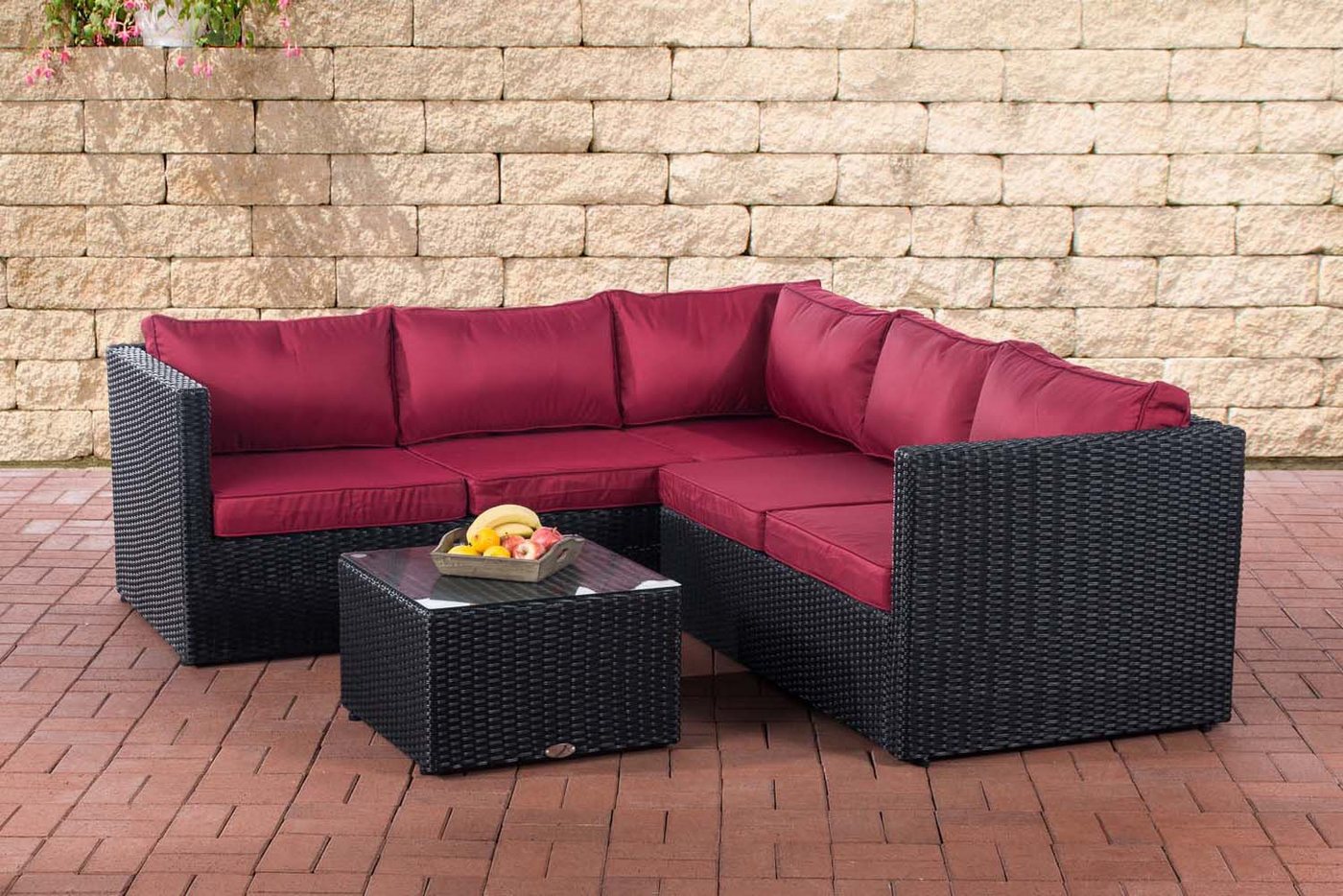 CLP Garten-Essgruppe Genero 5mm, Komplett-Set: 2er, 3er Sofa & Tisch CLP Garten-Essgruppe Genero 5mm, Komplett-Set: 2er, 3er Sofa & Tisch von CLP