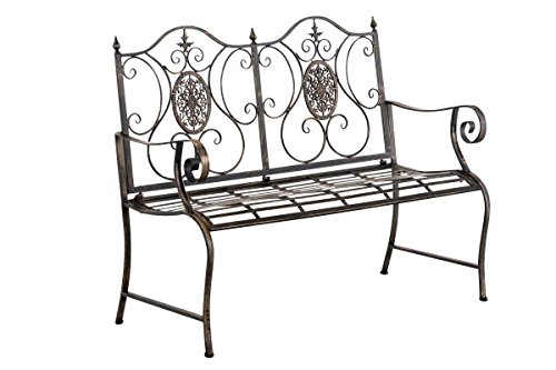 CLP Gartenbank Punjab, lackiertes Eisen, antik, Landhaus-Stil, Nostalgie, ca. 120 x 50 cm, Farbe:Bronze CLP Gartenbank Punjab, lackiertes Eisen, antik, Landhaus-Stil, Nostalgie, ca. 120 x 50 cm, Farbe:Bronze von CLP