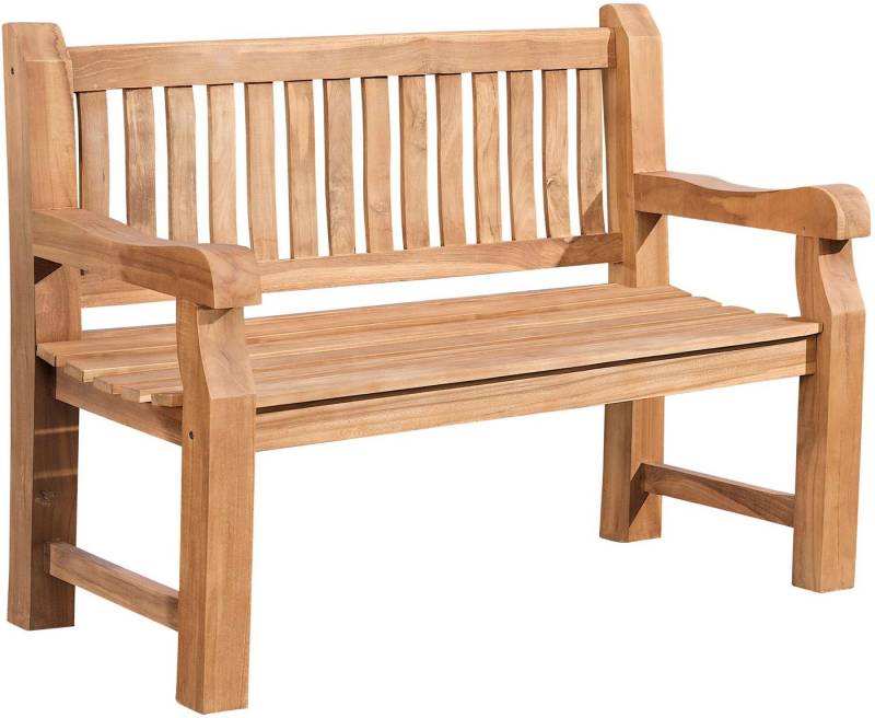 CLP Gartenbank Teakbank Jackson V2, aus wetterfestem Teakholz, mit Rückenlehne von CLP