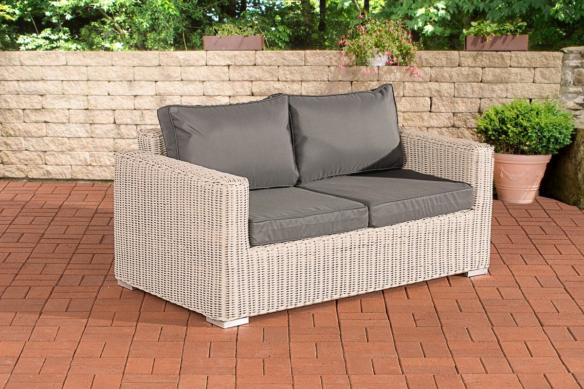 CLP Gartenlounge-Set 2er Sofa Madeira, Polyrattan, Outdoor von CLP