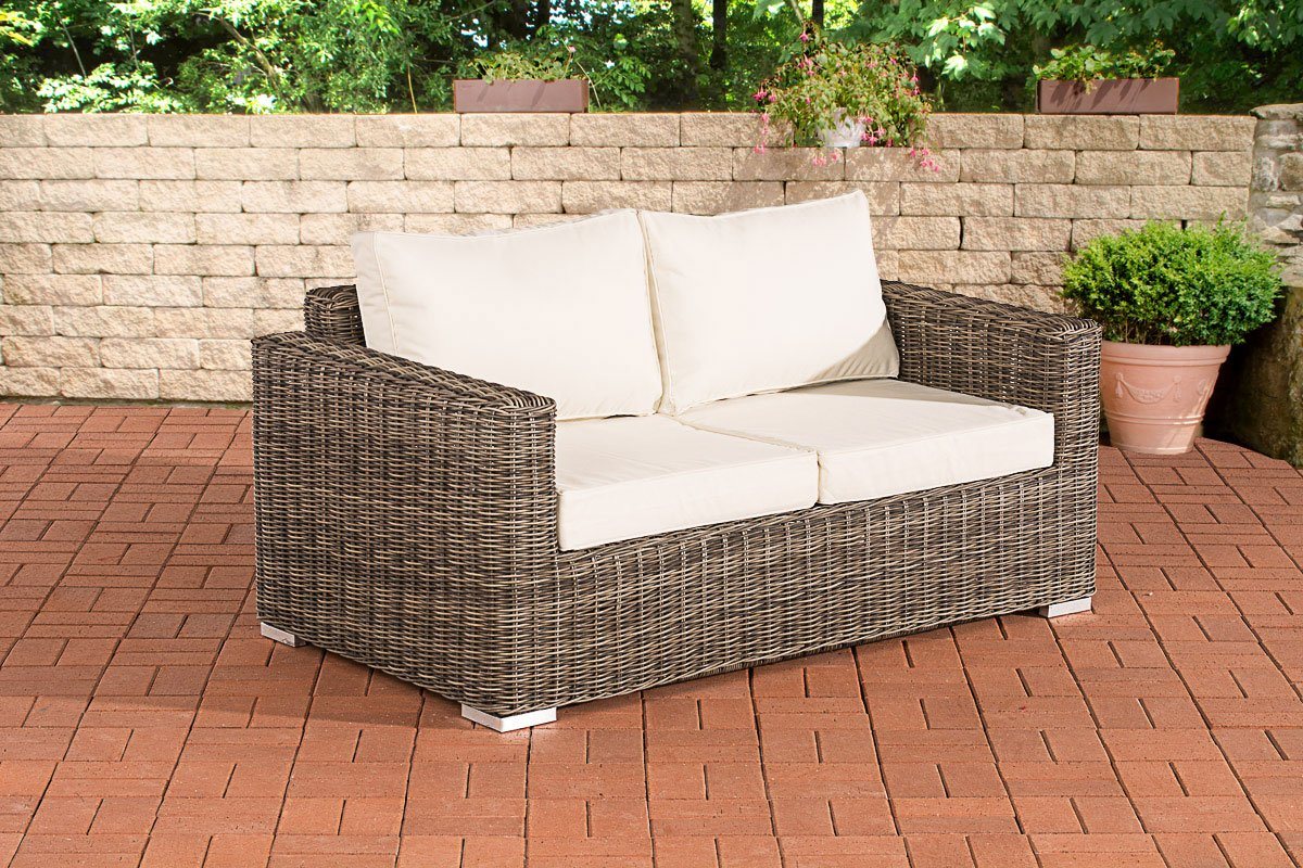 CLP Gartenlounge-Set 2er Sofa Madeira, Polyrattan, Outdoor von CLP