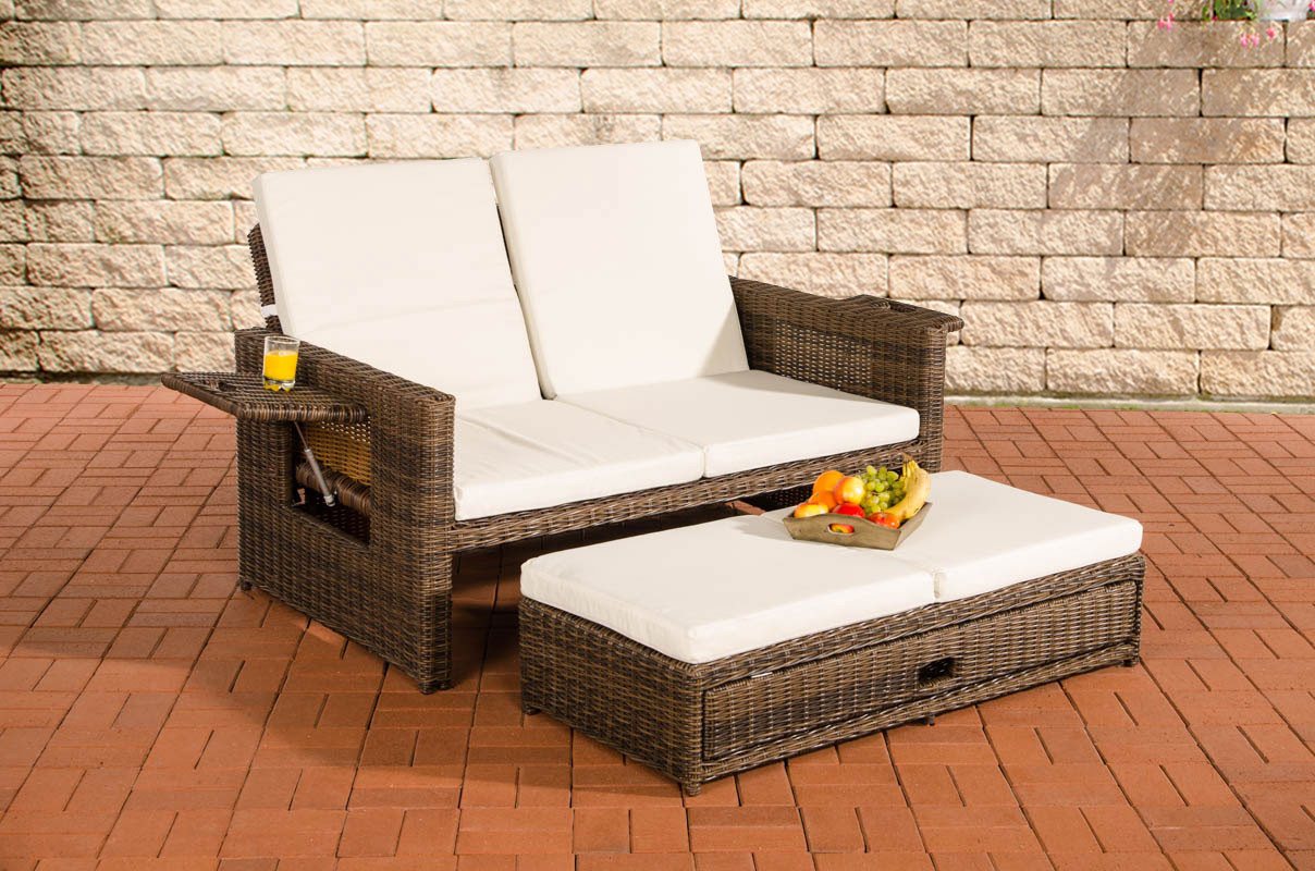 CLP Gartenlounge-Set Ancona 5mm, mit verstellbarer Rückenlehne von CLP