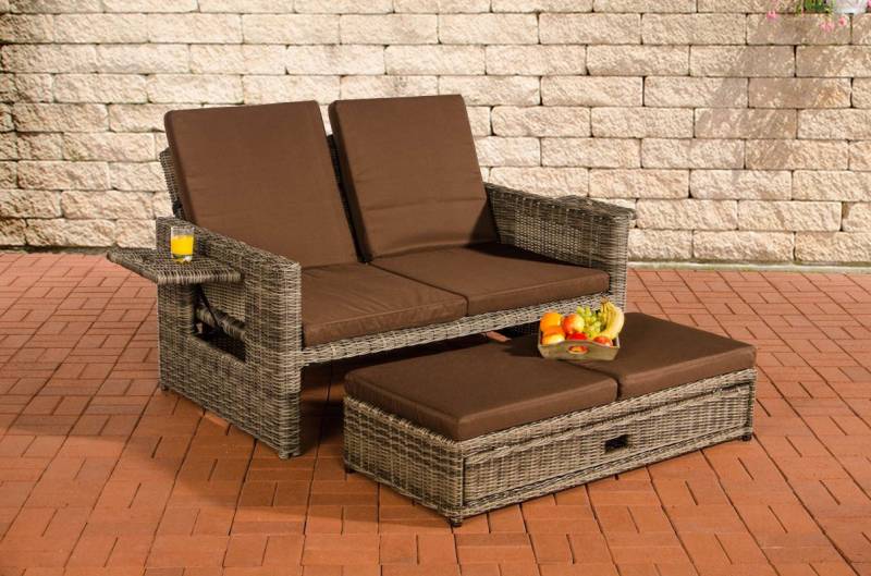 CLP Gartenlounge-Set Ancona 5mm, mit verstellbarer Rückenlehne von CLP