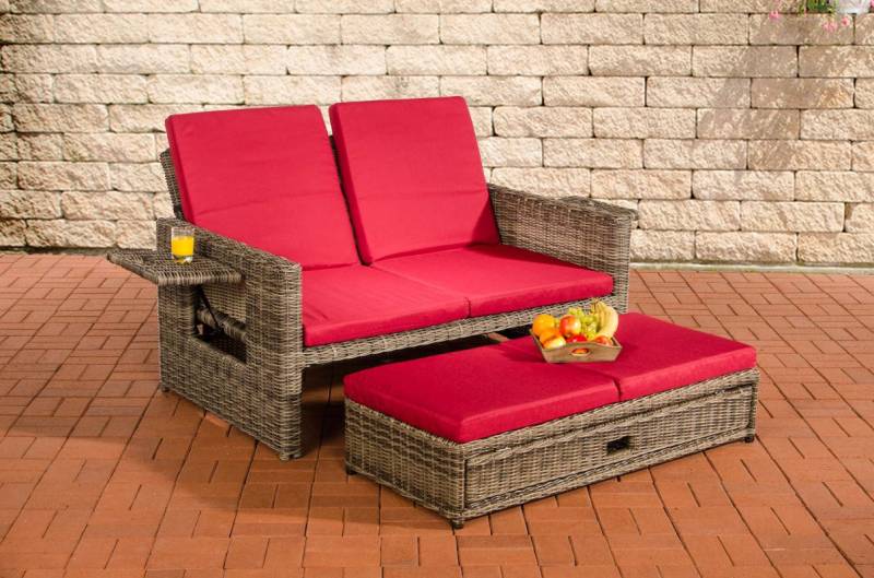 CLP Gartenlounge-Set Ancona 5mm, mit verstellbarer Rückenlehne von CLP