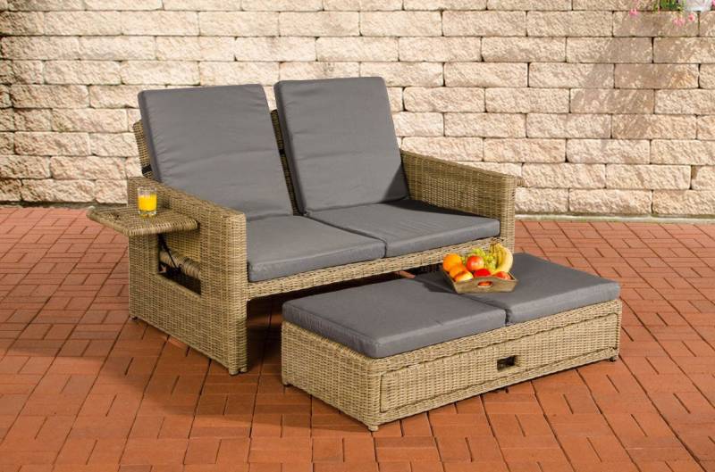 CLP Gartenlounge-Set Ancona 5mm, mit verstellbarer Rückenlehne von CLP