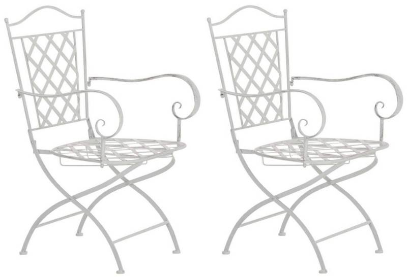 CLP Gartenstuhl Adara (2er Set), handgefertigter Gartenstuhl aus Eisen von CLP