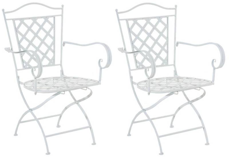 CLP Gartenstuhl Adara (2er Set), handgefertigter Gartenstuhl aus Eisen von CLP