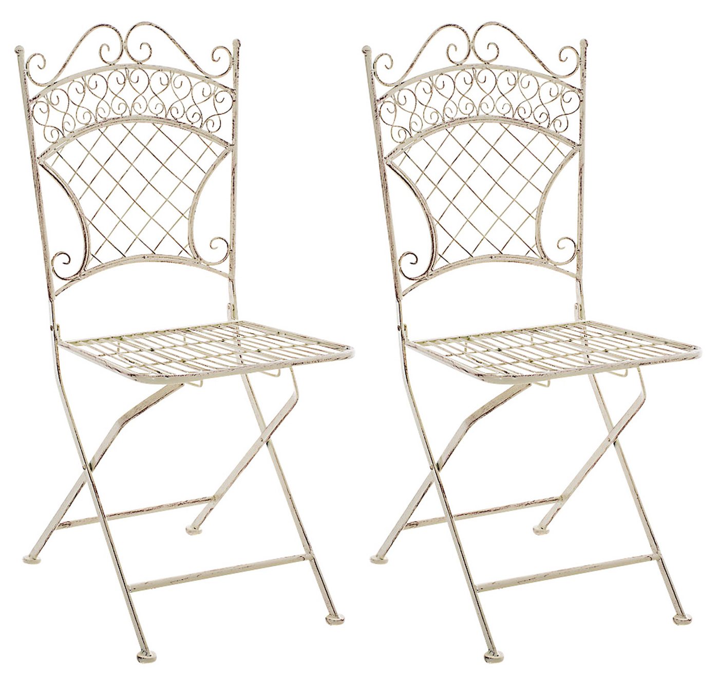 CLP Gartenstuhl Adelar Eisen (2er Set), klappbar von CLP