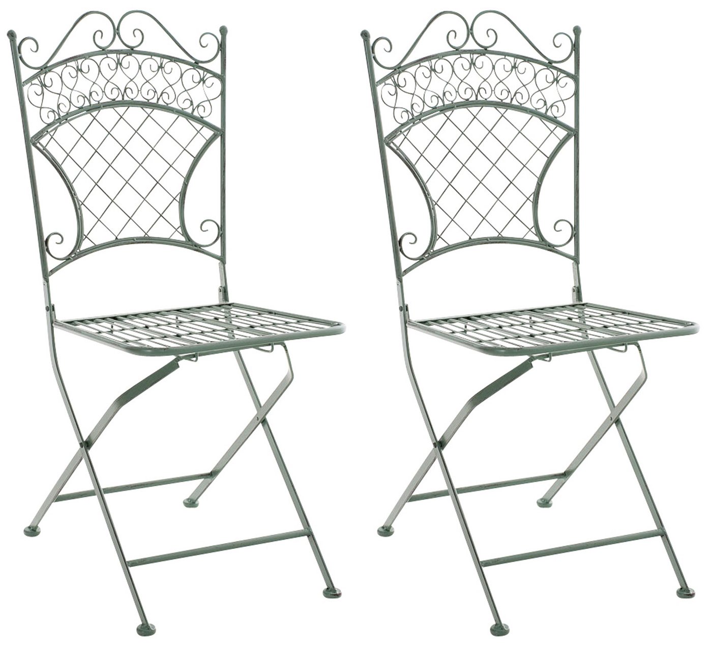 CLP Gartenstuhl Adelar Eisen (2er Set), klappbar von CLP