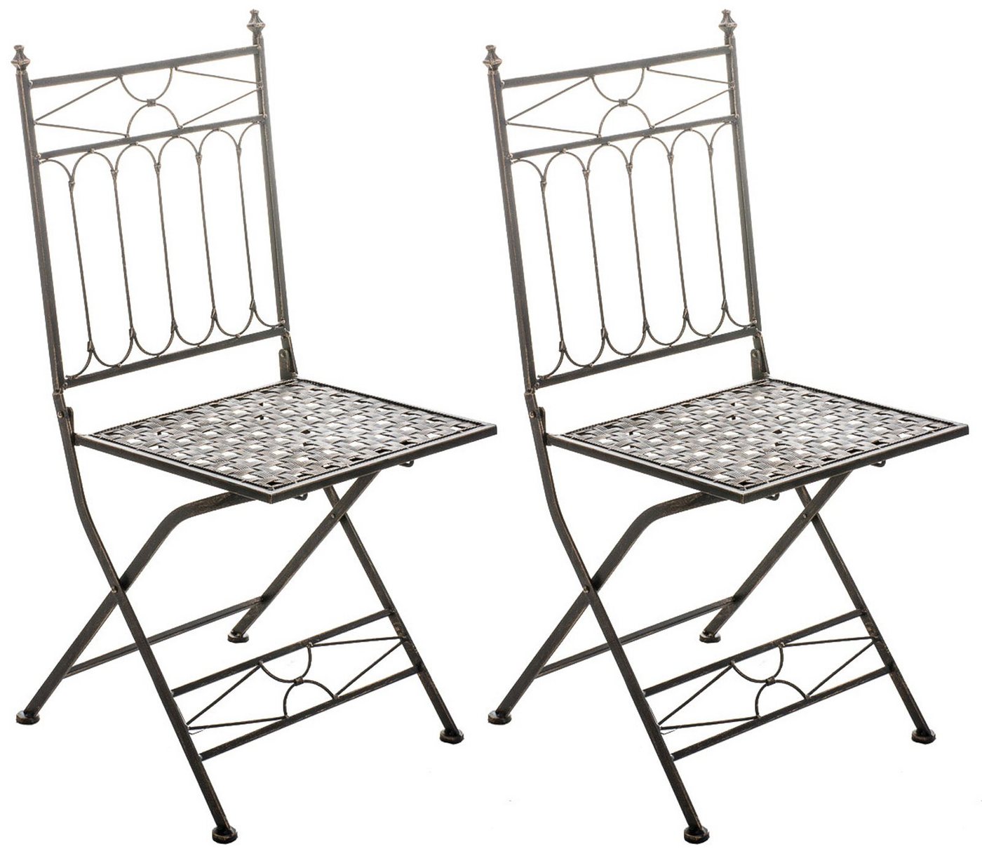 CLP Gartenstuhl Asina (2er Set), klappbar, mit edlen Verzierungen von CLP