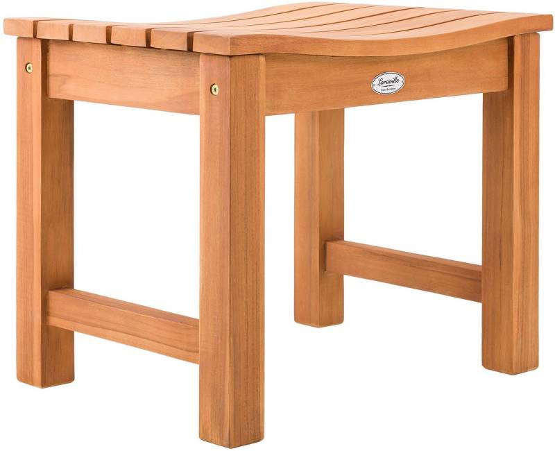 CLP Gartenstuhl Bibury, Teakholz wetterfest langlebig für Garten, Fußhocker CLP Gartenstuhl Bibury, Teakholz wetterfest langlebig für Garten, Fußhocker von CLP