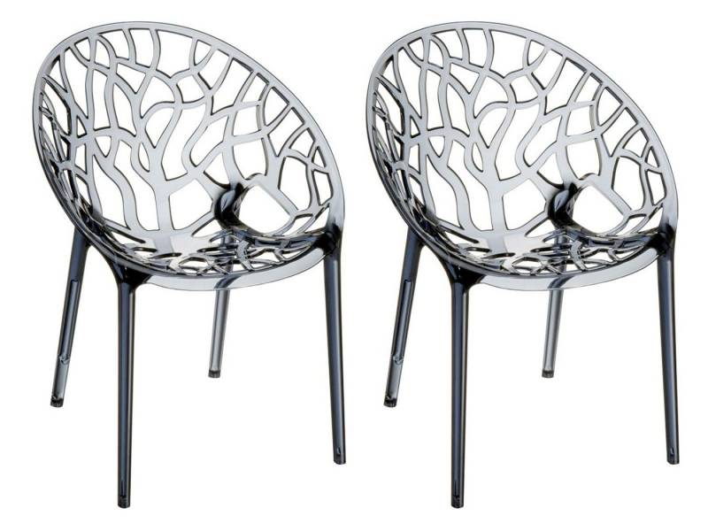 CLP Gartenstuhl Crystal (2er Set, 2 St), Wetterbeständiger Stapelstuhl von CLP