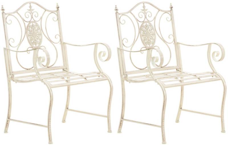 CLP Gartenstuhl Punjab (2er Set), lackiertes Eisen, im Jugendstil von CLP