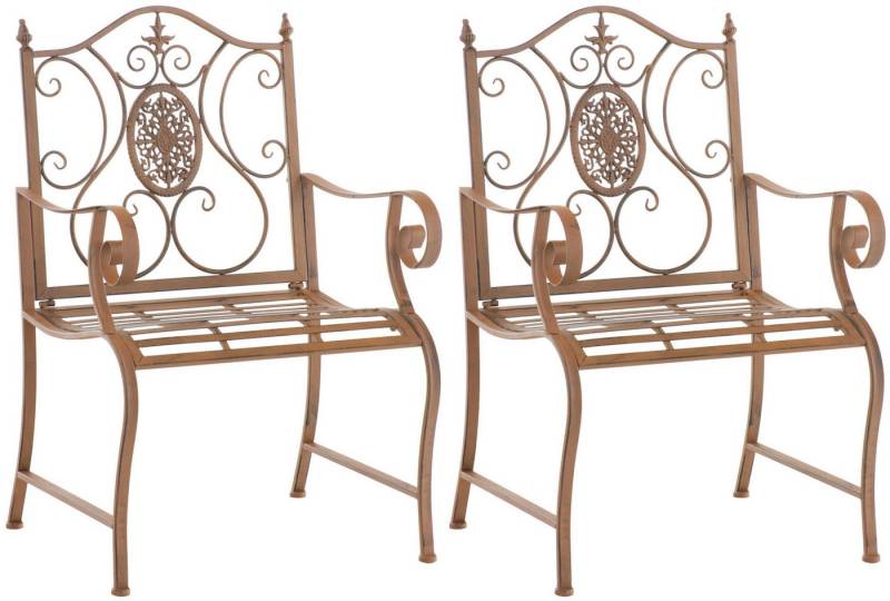 CLP Gartenstuhl Punjab (2er Set), lackiertes Eisen, im Jugendstil von CLP