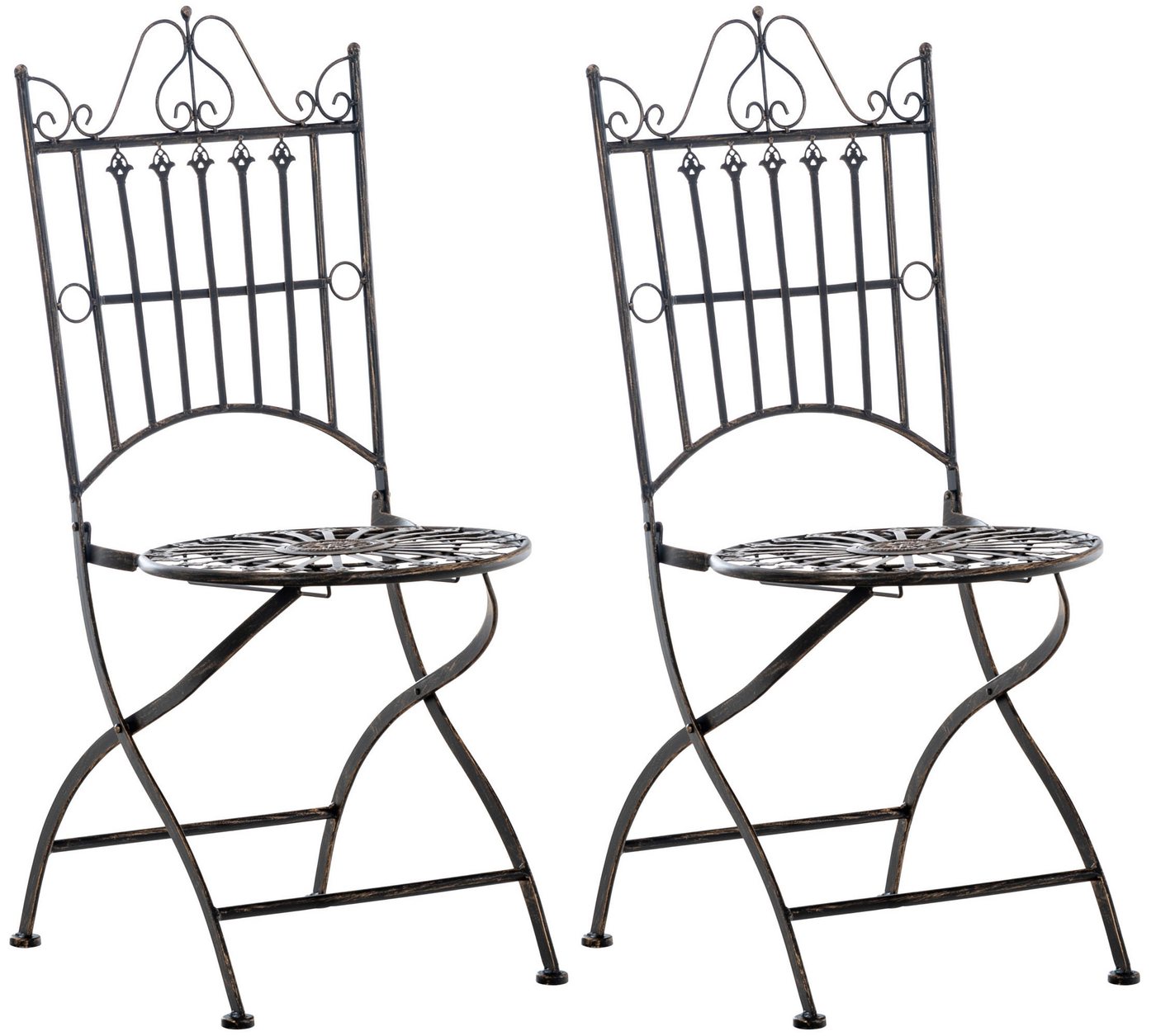 CLP Gartenstuhl Sadao (2er Set), aus Eisen gefertigt von CLP