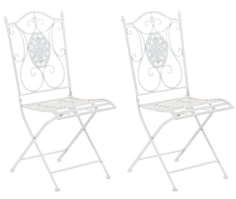 CLP Gartenstuhl Sibell (2er Set, 2 St), edle Verzierungen, Outdoor, Eisen von CLP
