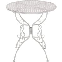 Gartentisch Amanda, Ø 70 cm antik weiß von CLP