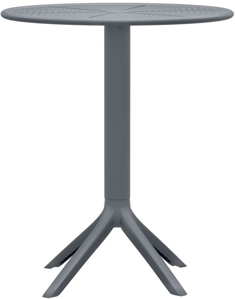 CLP Gartentisch Lacota, Ø 60 cm, aus Kunststoff, wetterfest und UV-beständig von CLP