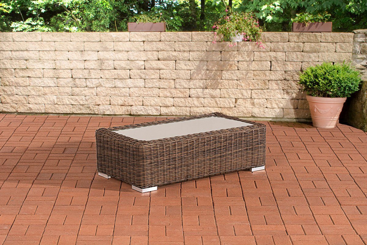 CLP Gartentisch Madeira, aus Rundrattan 110x60x33 cm von CLP