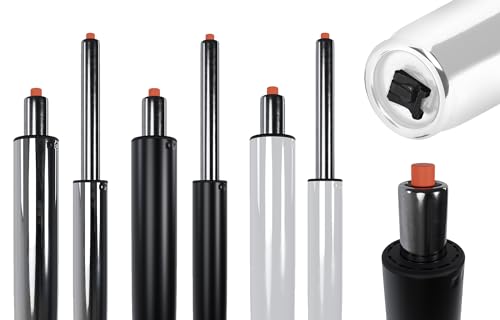 CLP Gasdruckfeder Für Bürostühle I Gaslift In Verschiedenen Größen I Ersatz-Gasdruckdämpfer, Farbe:Chrom, Größe:Ø 5cm. Länge 260-320mm von CLP