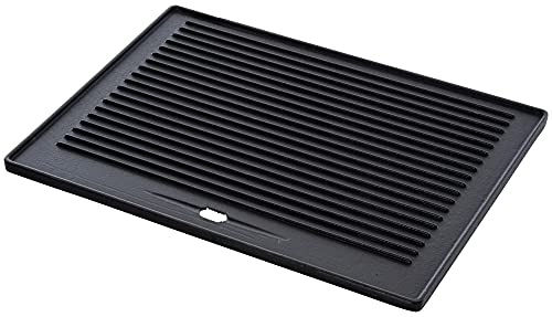 CLP Gusseisen-Grillplatte I Für Gasgrill, Kohlegrill & Elektrogrill, Farbe:anthrazit, Größe:41.3x30.5 cm von CLP