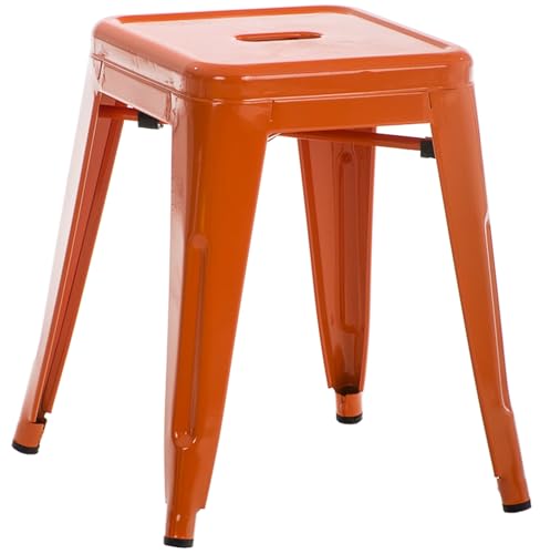 CLP Hocker Armin I Metallhocker stapelbar und pflegeleicht I Stapelhocker bis 200 kg belastbar I Sitzhöhe 46 cm, Farbe:orange CLP Hocker Armin I Metallhocker stapelbar und pflegeleicht I Stapelhocker bis 200 kg belastbar I Sitzhöhe 46 cm, Farbe:orange von CLP