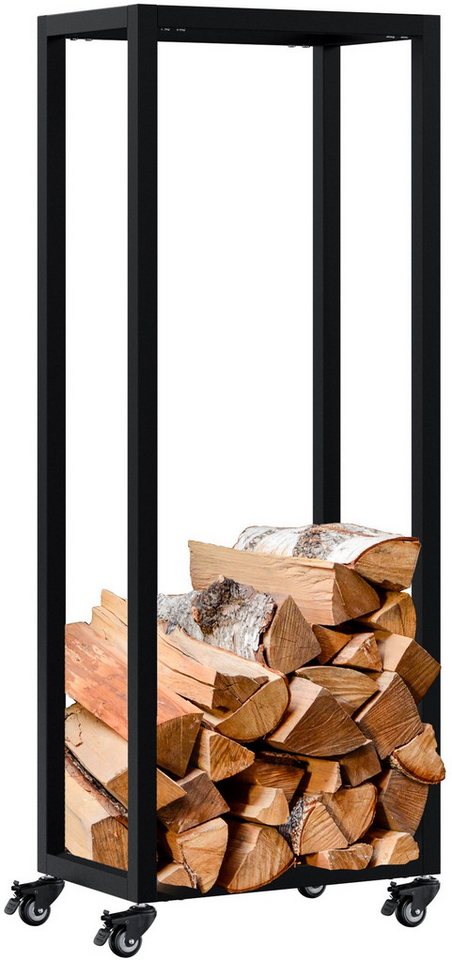 CLP Kaminholzregal Hilta, BxTxH:40x25x100 cm, aus stabilem Metall, auf Rollen mit Feststellfunktion CLP Kaminholzregal Hilta, BxTxH:40x25x100 cm, aus stabilem Metall, auf Rollen mit Feststellfunktion von CLP
