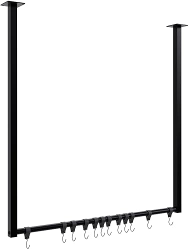 CLP Kleiderstange Fenton mit 12 Kleiderhaken I Kleiderständer für Deckenmontage I Garderobenstange aus Metall, Größe:80x80 cm CLP Kleiderstange Fenton mit 12 Kleiderhaken I Kleiderständer für Deckenmontage I Garderobenstange aus Metall, Größe:80x80 cm von CLP