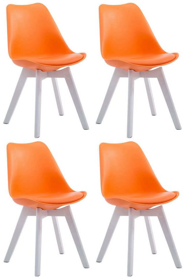 CLP Küchenstuhl Borneo V2 Kunstleder (4er Set, 4 St), Kunststoffsitzschale von CLP