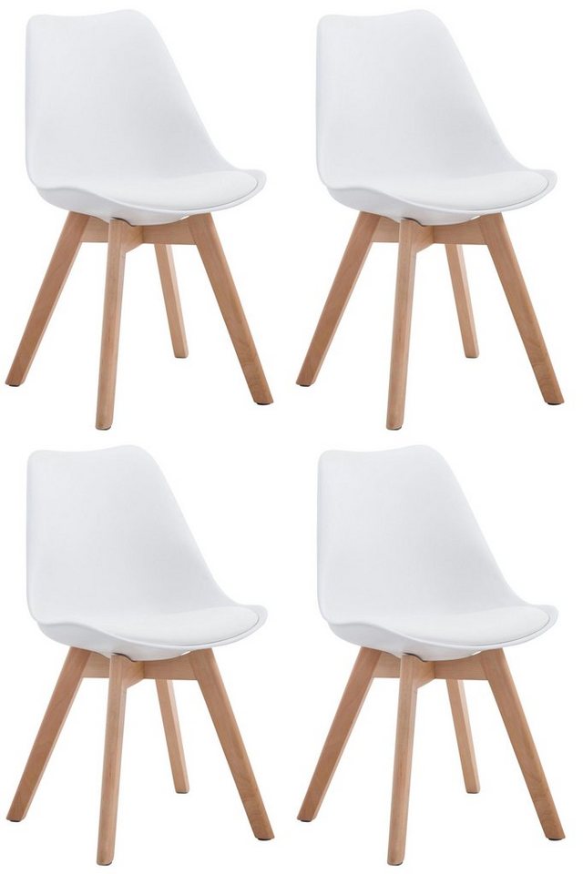 CLP Küchenstuhl Borneo V2 Kunstleder (4er Set, 4 St), Kunststoffsitzschale von CLP