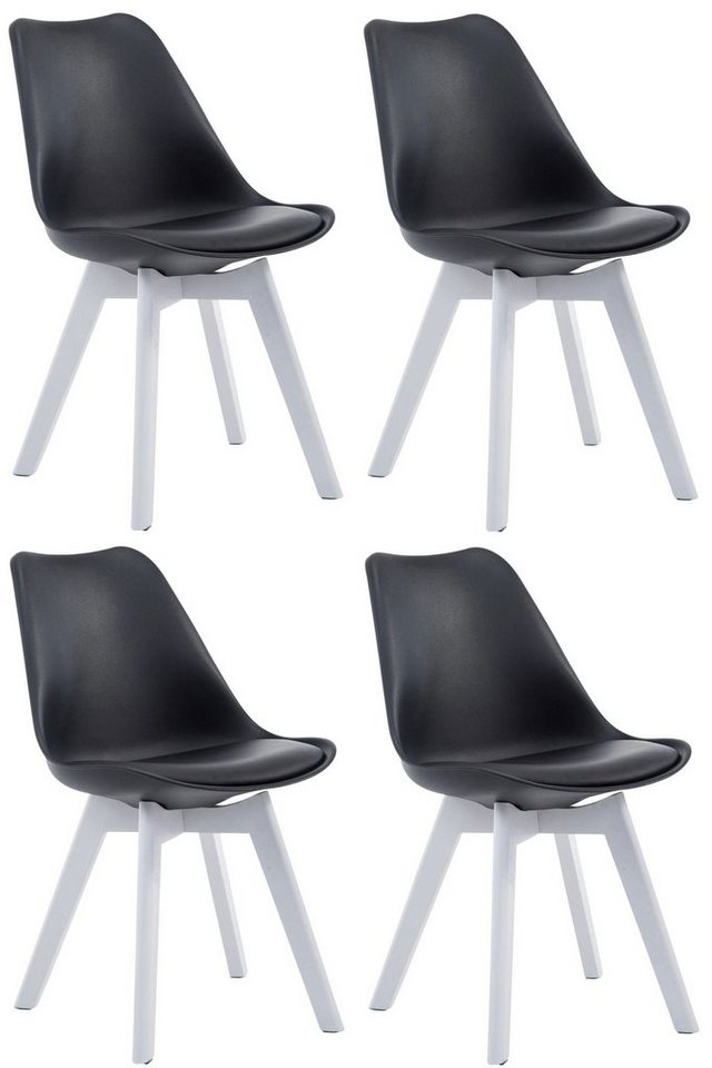 CLP Küchenstuhl Borneo V2 Kunstleder (4er Set, 4 St), Kunststoffsitzschale von CLP
