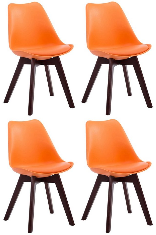 CLP Küchenstuhl Borneo V2 Kunstleder (4er Set, 4 St), Kunststoffsitzschale von CLP