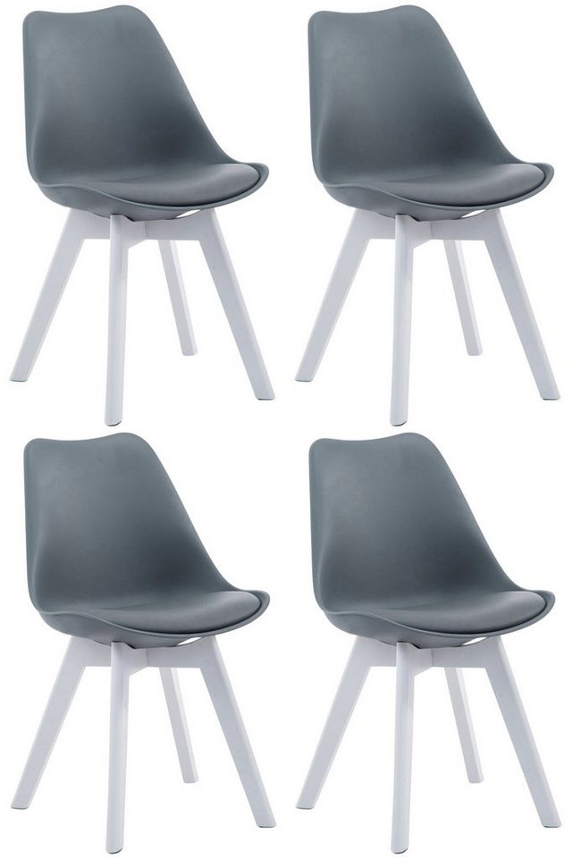 CLP Küchenstuhl Borneo V2 Kunstleder (4er Set, 4 St), Kunststoffsitzschale von CLP