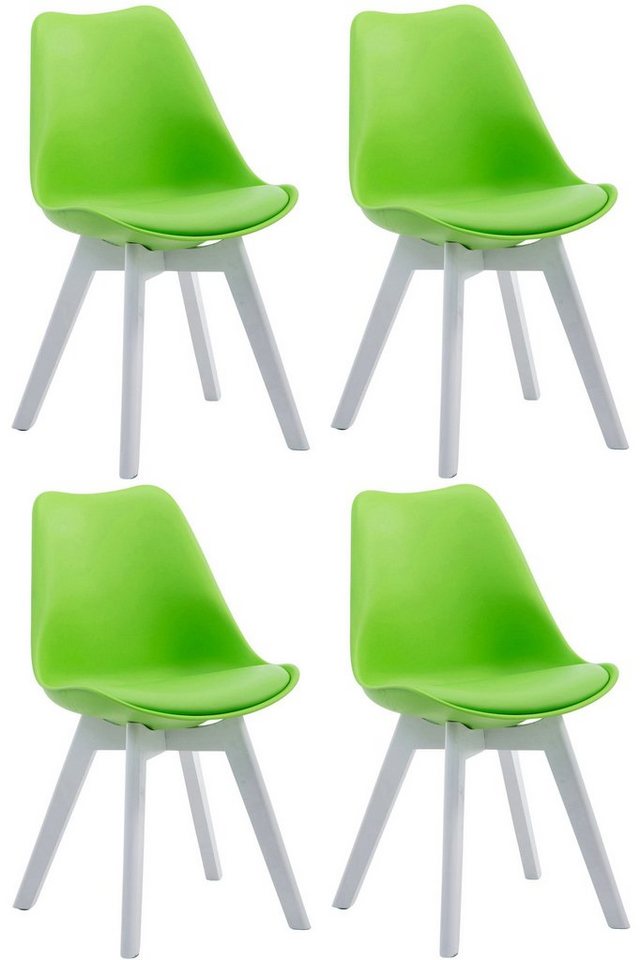 CLP Küchenstuhl Borneo V2 Kunstleder (4er Set, 4 St), Kunststoffsitzschale von CLP