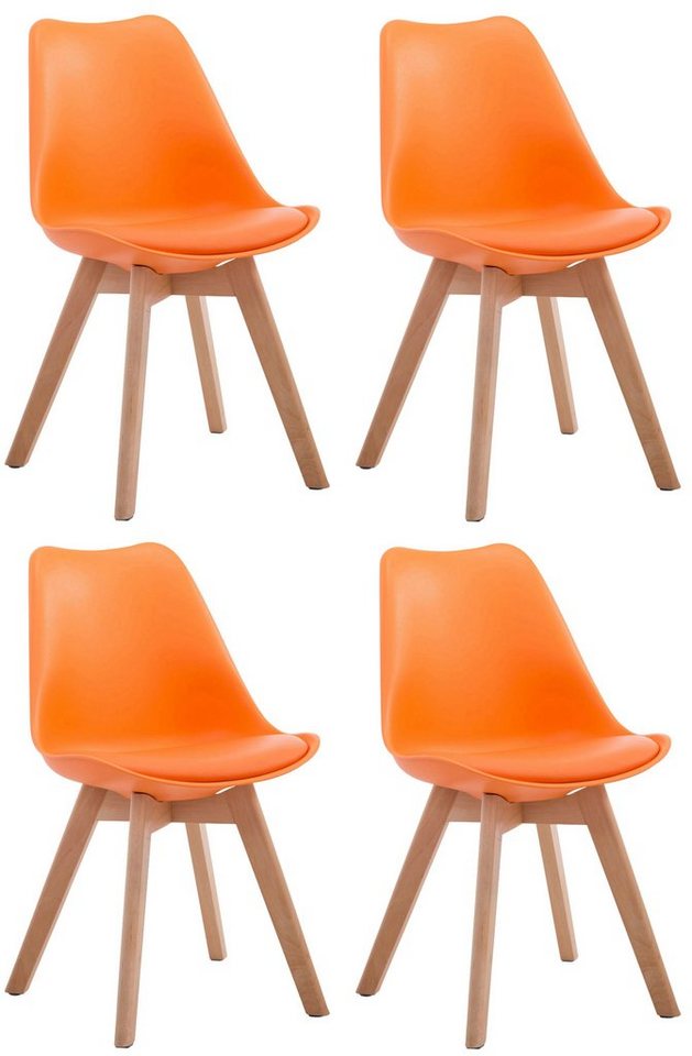 CLP Küchenstuhl Borneo V2 Kunstleder (4er Set, 4 St), Kunststoffsitzschale von CLP