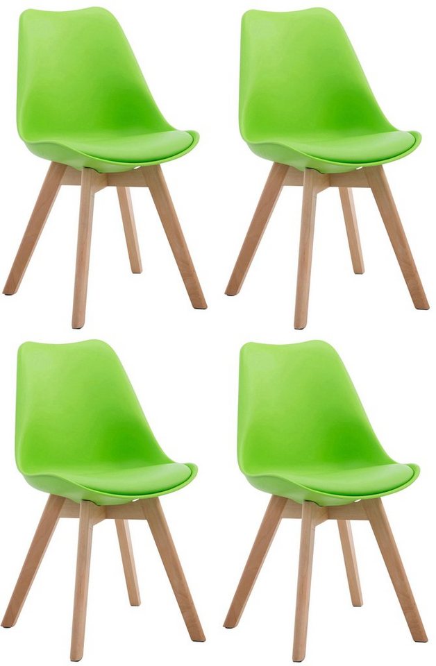 CLP Küchenstuhl Borneo V2 Kunstleder (4er Set, 4 St), Kunststoffsitzschale von CLP