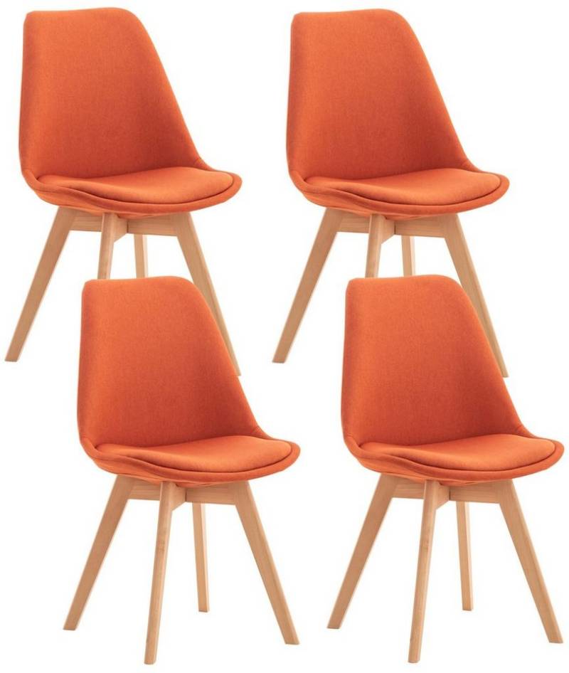 CLP Küchenstuhl Linares (4er Set), Buchenholz-Gestell, modern von CLP