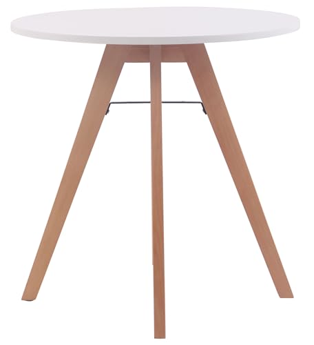 CLP Küchentisch Viktor I Esstisch Mit MDF Tischplatte I Bistrotisch Mit Buchenholzgestell, Größe:75 cm von CLP