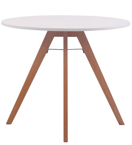 CLP Küchentisch Viktor I Esstisch Mit MDF Tischplatte I Bistrotisch Mit Buchenholzgestell, Größe:90 cm von CLP