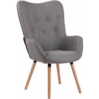 Lounger Ashford Stoff grau natura von CLP