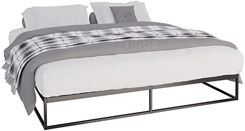 CLP Metallbett Scala Mit Lattenrost I Modernes Bett Mit Stabilem Gestell, Farbe:schwarz, Größe:200x180x25 cm von CLP