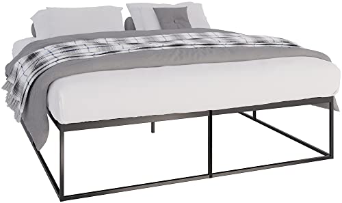 CLP Metallbett Scala Mit Lattenrost I Modernes Bett Mit Stabilem Gestell, Farbe:schwarz, Größe:200x180x46 cm von CLP